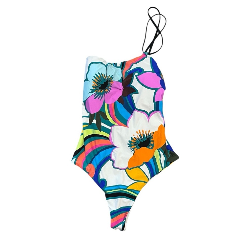 La Blanca Women's Shoulder One Piece Swimsuit, Size 14